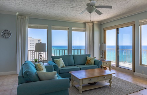Thomas Drive Condo | Gulf Front 3 Bedroom; Wrap around balcony w/spectac Gulf Views; Newly Renovated