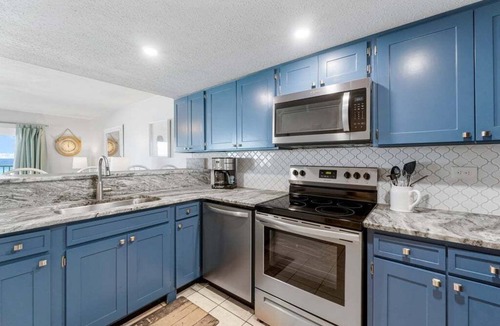 Biltmore Beach Condo | Gulf Front Paradise - Large Wraparound Balcony at Family Friendly Mariner West