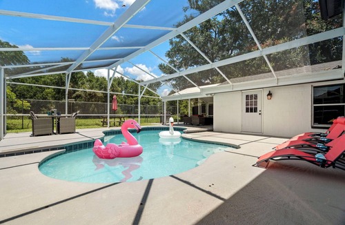 Tampa House | Heated Pool+ AMAZING NEW GAME ROOM! + Fire Pit, Outdoor TV - 5 bedrooms