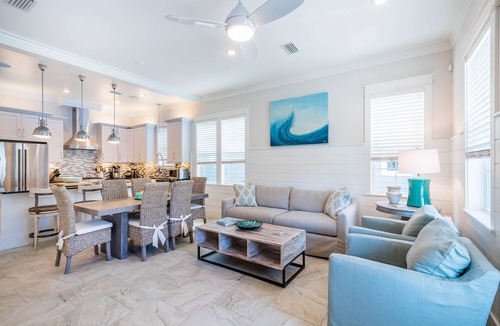 Inlet Beach House | HEATED POOL,Beachside of 30A -.2 mile walk to beach, 2 blocks to Rosemary