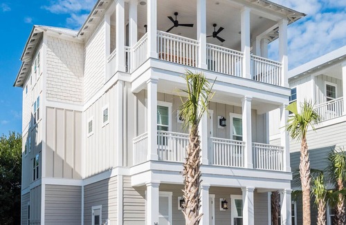 Inlet Beach House | HEATED POOL,Beachside of 30A -.2 mile walk to beach, 2 blocks to Rosemary