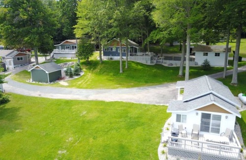 Ludington Cottage | HEMLOCK - Grace Landing Cottages With Stunning Sunsets Over Hamlin Lake