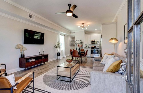 Tulane - Gravier Apartment | Historic 3BR Mid-City home by Lafitte Greenway. Sleeps 6, patio, Wi-Fi, Smart TVs, walk to Superdome