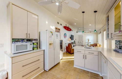 Kiska Beach House | Home with pool, central AC, & washer/dryer - walk minutes to beach