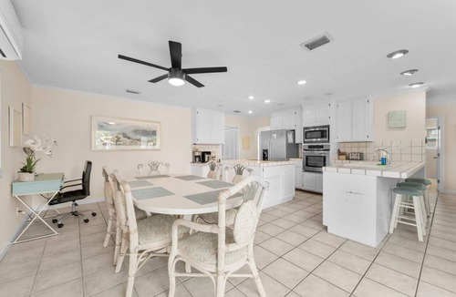 Silver Sands House | Lagoon Beach House: Dock, Pool, & Beach Nearby! Sleeps 11!