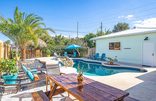 Cocoa Beach House | Oasis House: Heated Pool & Spa 300ft Walk to Beach