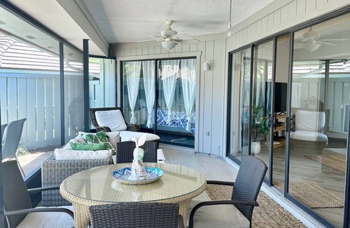 Bella Vista Condo | One level villa. Clubhouse, pool, tennis. Barbeque on patio. Two parking spaces.