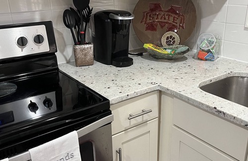 Starkville Condo | Our apartment is walkable to all the Bulldog sports locations and the campus!