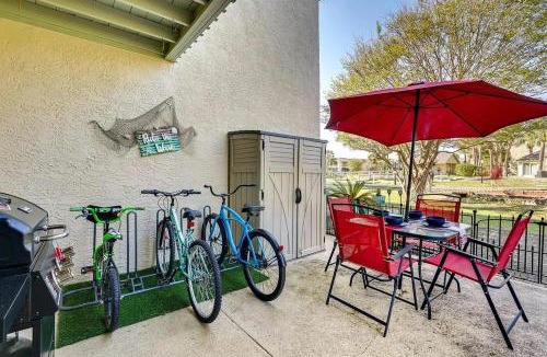 Panama City Beach Apartment | PETS STAY FREE! Fenced! Parking for 2! 11 Pools!
