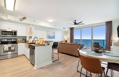 Panama City Beach Condo | Pineapple Paradise - Gulf Front 1BD + Bunk, 2BA, Sleeps 6 in Shores of Panama