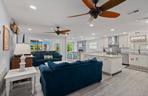 Panama City Beach House | Poseidon's Palace: Prvt Htd Pool, Waterfront w/Dock, Gm Rm, FREE Activities!
