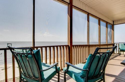 Ocean Springs House | Private Beach & Views! Stilted Ocean Springs Home
