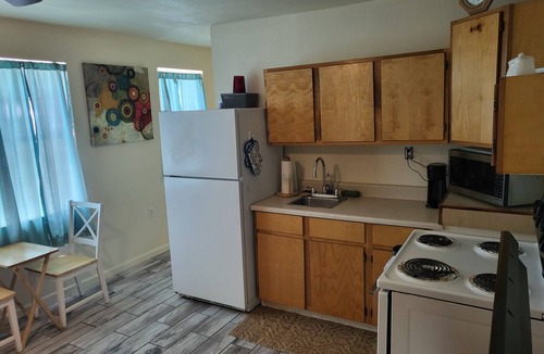 Bay VIew Addition Cottage | Private & cute as a button! 1400 p/m! Pets OK BBQ & seating on your deck! 400p/w