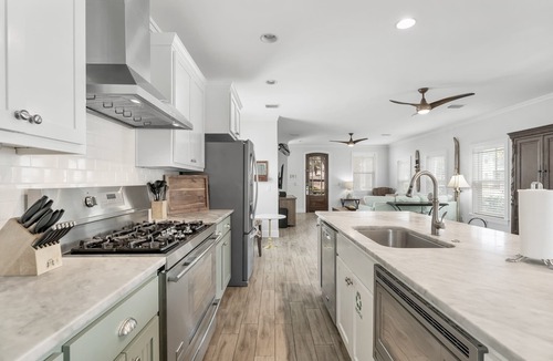 Crystal Beach House | Private Pool - Hot Tub - Steps to Beach - Golf Cart - Balcony with Gulf Views