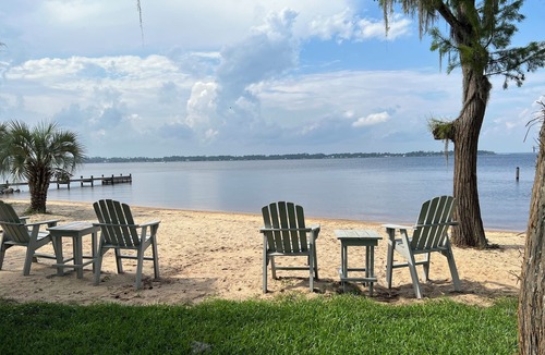 Ono Island House | Rare bay waterfront home with 145' of SANDY BEACH! Pets welcome!