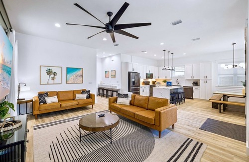 Frangista Beach House | Sandbar: Private beach steps away, Heated pool & hot tub, Golf cart, Game room