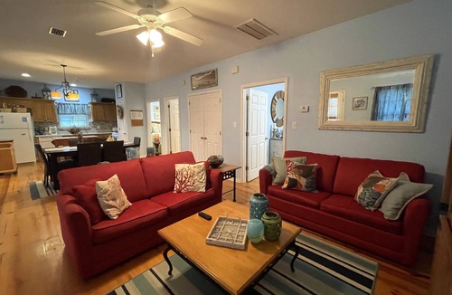 Fort Morgan Cottage | Sandy Pines Cottage-Family Cottage at The Rookery–Sleeps 8, Zero-Entry Pool!