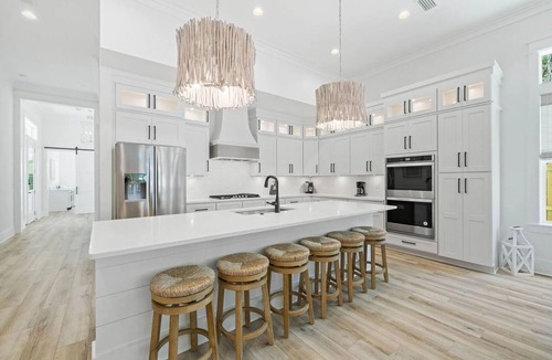 San Juan House | Sleeps 34! 2 Homes, Private Pools, Firepit, Golf Cart, Walk to Beach | Seagrove