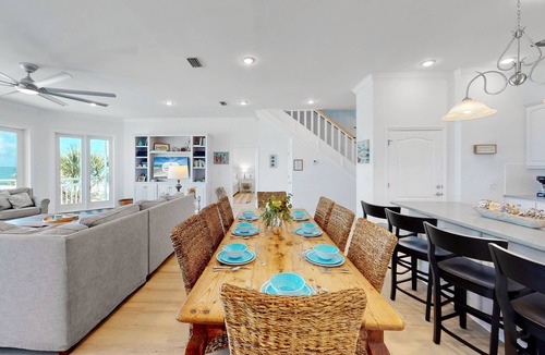 Plantation House | Sounds of Summer: Gorgeous Beachfront 5 Bedroom Home- Sleeps 16, Pet Friendly!