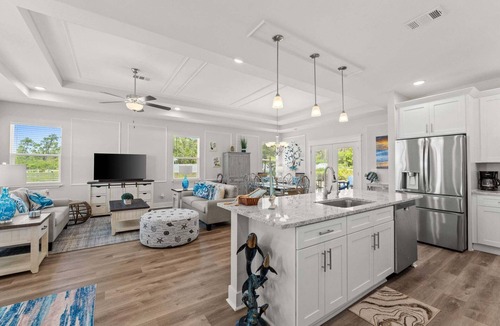 Eastpoint House | St. George Sound Home Pool, Game Room, Fire Pit, Steps to Water – Forgotten Coast Escape
