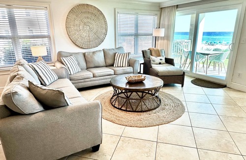 Crystal Beach Condo | STEPS TO THE BEACH! 1st floor end unit with amazing views!