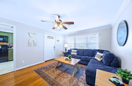 Pasadena House | Stylish 2BR Retreat: Office, Patio & King Bed