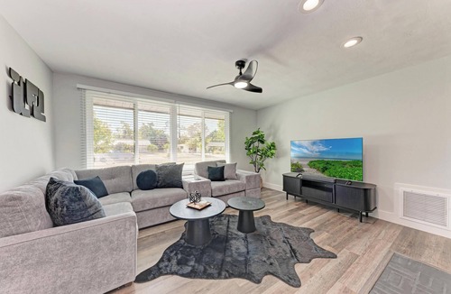 Whitfield House | Stylish, Light-Filled Living with Cozy Fireplace & Farmhouse Finishes