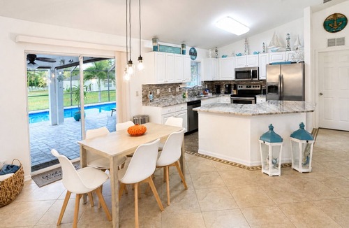Diplomat Villa | Stylish Seahorse Villa in Cape Coral with Heated Pool