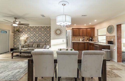Echo Lake House | Tiki Paradise Oasis Home + Pool, Tiki Hut & 10 Min to Beach! New Outdoor Kitchen