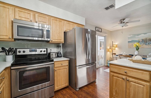 Gulf Lagoon Beach House | Walk 2 Beach! Large Fenced Yard, Game Rm, Central!