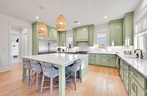 Dune Allen Beach House | Walk to Beach! Private Heated Pool, Golf Cart, Bikes, Fire Pit & More!