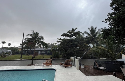Croissant Park House | Waterfront retreat with private dock, pool & jacuzzi close to downtown & beach.