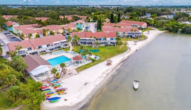1BR Waterfront Condo + Private Beach + Heated Pools + Stylish Remodel in St Pete