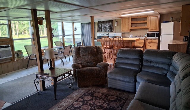 Cabin at the lake at Monterrey Park and boat launch area cabin2 back cabin