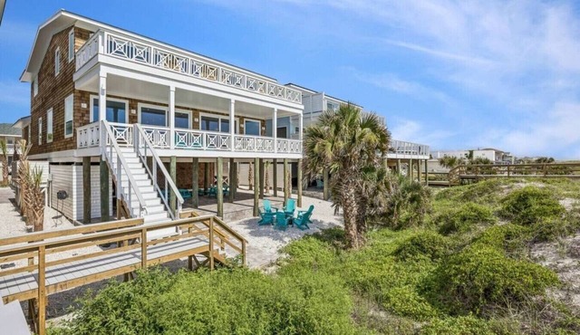 Driftwood Dunes | Brand New Oceanfront Beach House | Hot Tub | Elevator | EV Charger | Sleeps 17