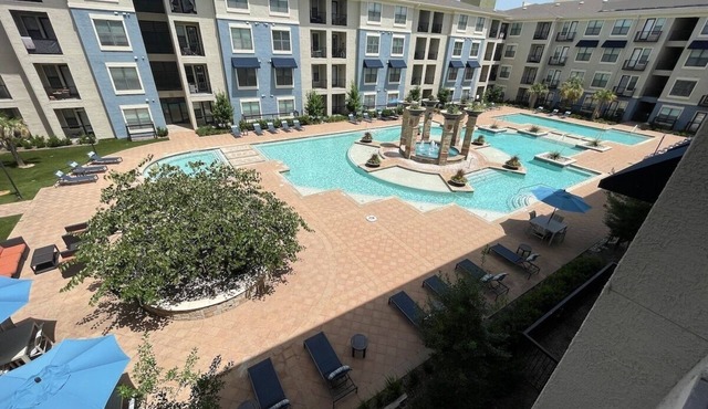 Frisco 1BR Suite w/Private Balcony + Pool View | Walk to Shops & Dining