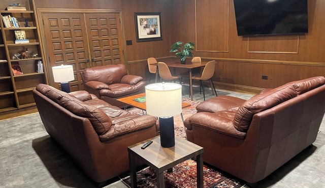 Luxury Library Vibe, Modern Executive Apartment