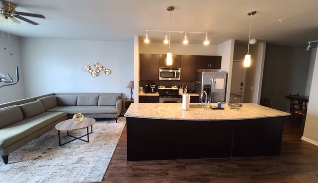 Modern apartment minutes from downtown.