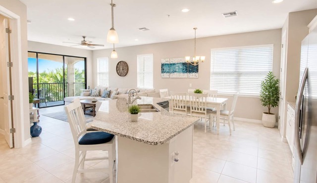Modern furnished large 3 Bedroom Plus Office in Gated Community Near Beaches in Bonita Springs