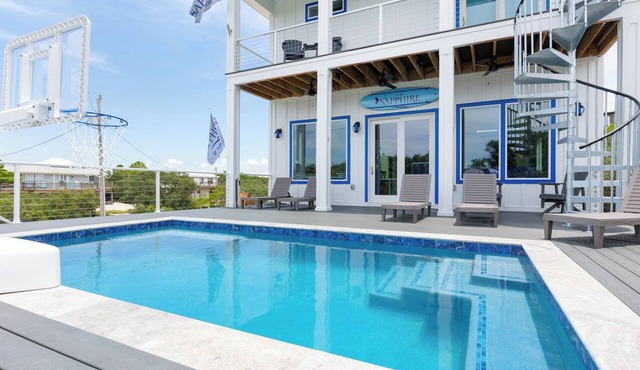 NEW! Luxury Gulf Views | Heated/Chilled Pool | Sleeps 18 | 3- min walk beach