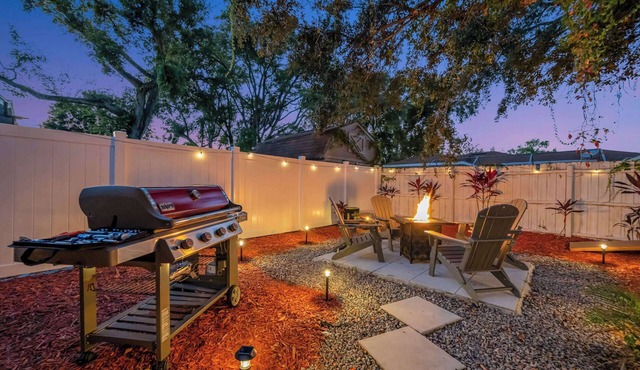 Pet Friendly 2B & Backyard BBQ Near Raymond James!