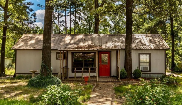 Pet-friendly studio cabin w/shared pool, firepit, lake access