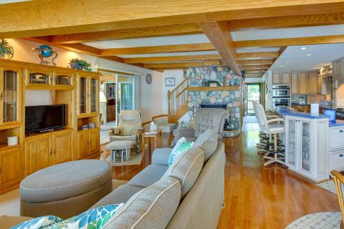 Sauna + Fireplaces! Lakefront Cadillac Retreat in Cadillac