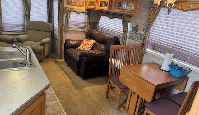 Short walk to the beach! This camper & cabin offer a perfect getaway!