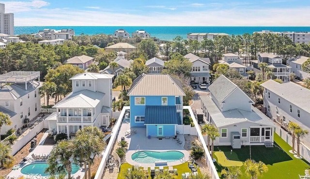 Sugar Sand 30A Retreat - 5BR Seagrove Home w/Private Pool, 3 min walk to Beach!