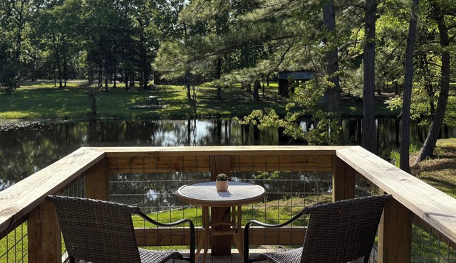 The Goat Shack Waterfront Cabin on Stocked Pond minutes to Downtown Lufkin