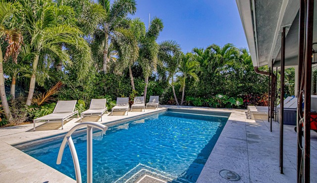 Wilton Manors designer delight with private pool, outdoor kitchen & Florida room