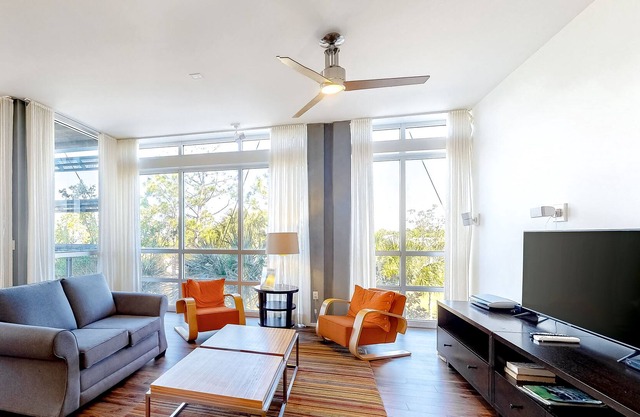 Mid-Century Modern Condo with Shared Pool, High-Speed WiFi, & Easy Beach Access