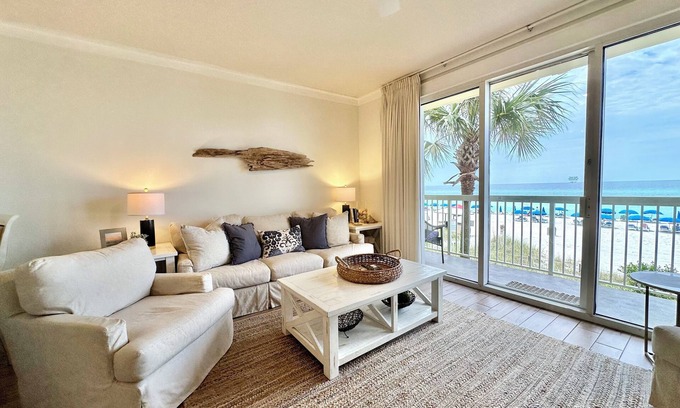 Miramar Beach Condo | 1st Floor! CELADON BEACH ~2 Private Parking Spaces ~ FREE Beach Chair Service!