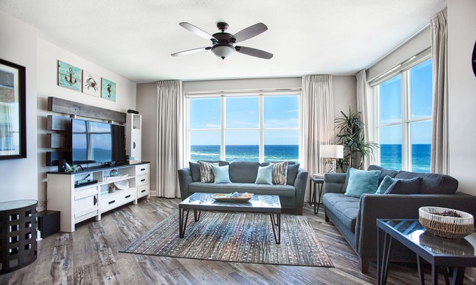 Panama City Beach Condo | 4 Complimentary Beach Chairs! Aqua 601 Oceanfront-3 Balconies! Sleeps 8+Clean